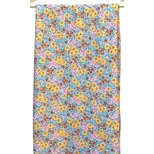 Vintage Unbranded Floral Fabric Cottagecore Retro Sunflower Print Textile